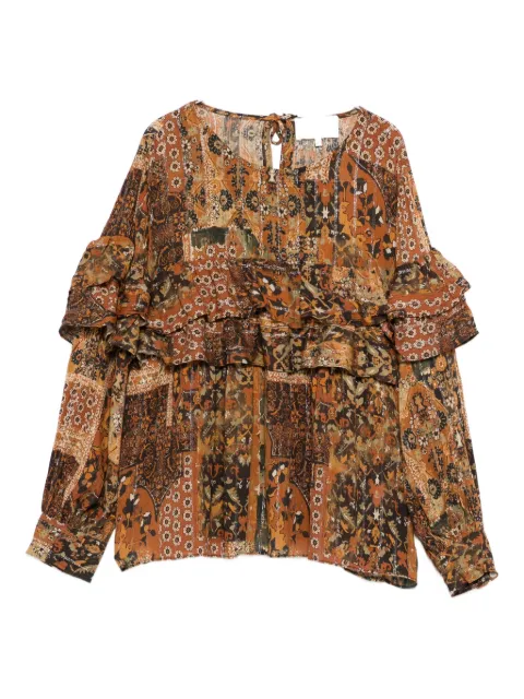 Ba&Sh floral-pattern ruffled-detail blouse
