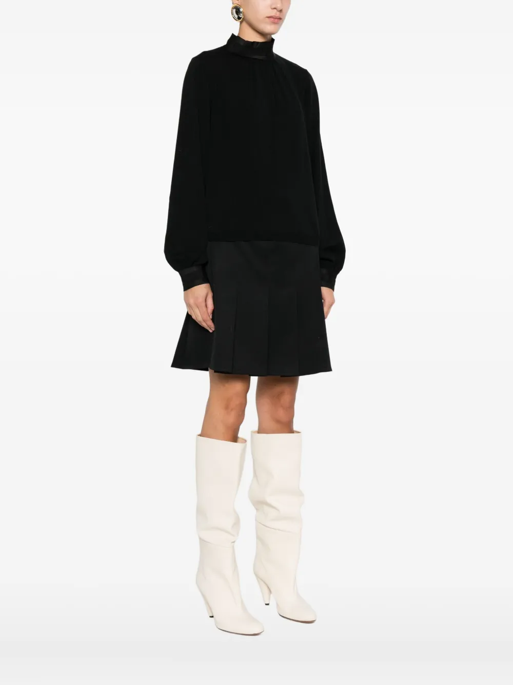 Ba&sh Cut-out High-neck Jumper In Black