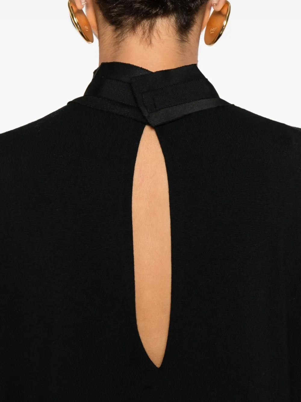Ba&sh Cut-out High-neck Jumper In Black