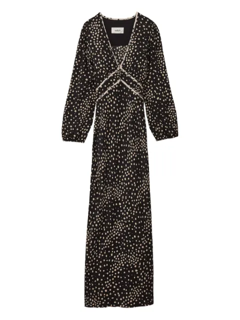Ba&Sh Derby polka-dot V-neck maxi dress