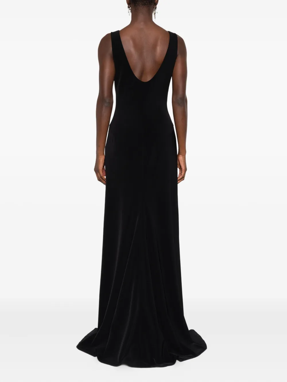 Balenciaga Jurk met geplooid detail Zwart