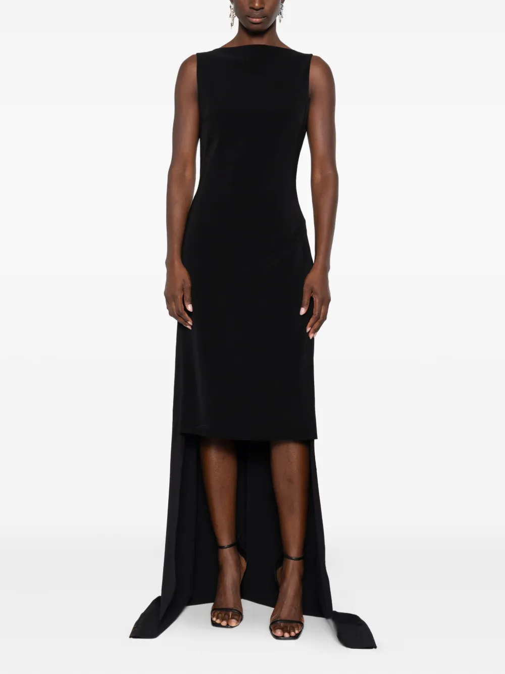 Balenciaga Jurk met geplooid detail - Zwart