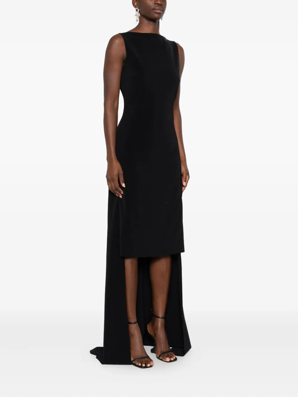 Balenciaga Jurk met geplooid detail Zwart