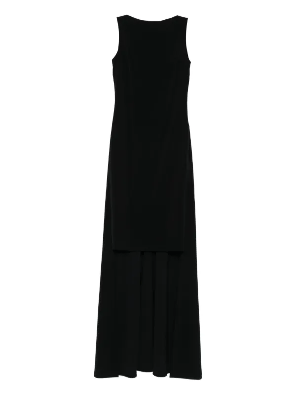 Balenciaga Sleeveless Pleat-detail Dress in Black