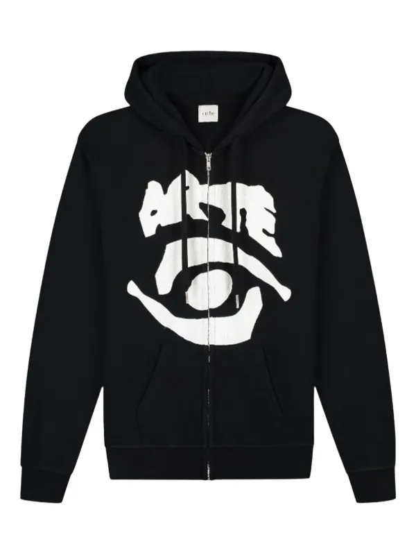 Arte Antwerp Eye zip-up Hoodie Black FARFETCH IN - Main Image