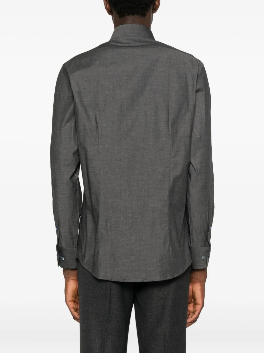 Sand Mélange-effect Shirt In Gray