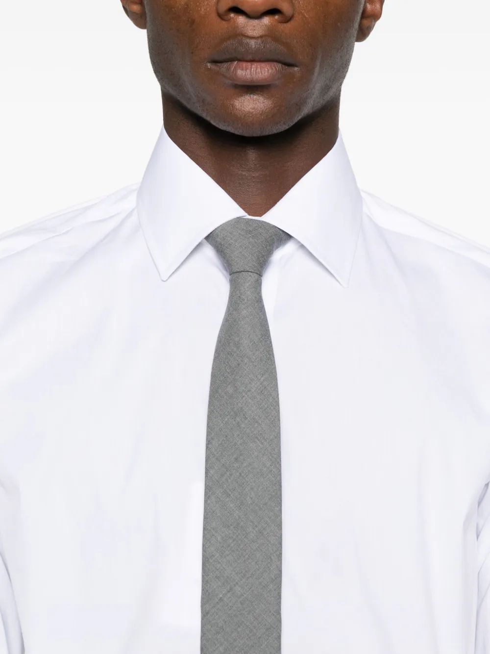 Sand Poplin Shirt In White