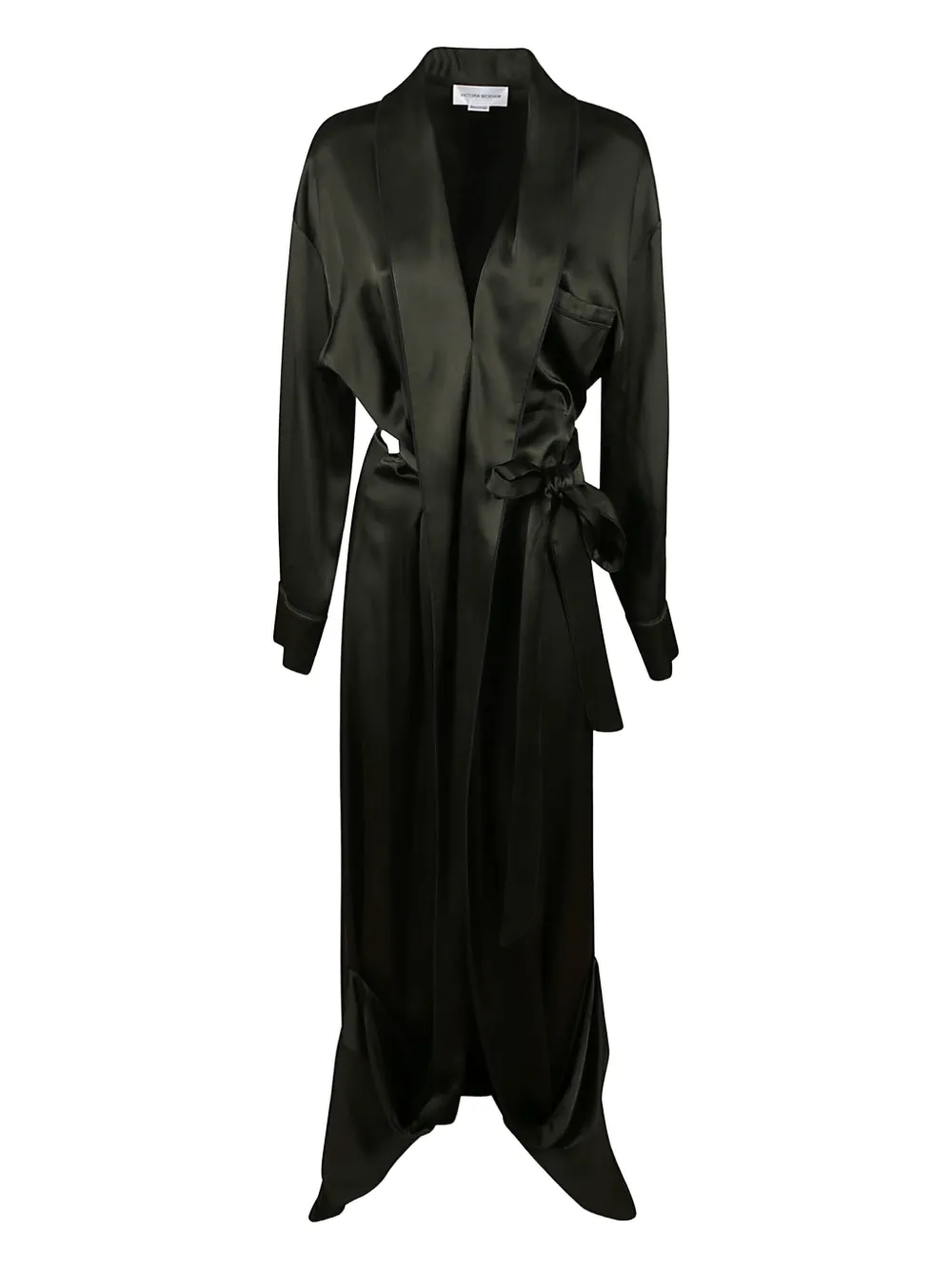Victoria Beckham Pocket Tie Dress In Black