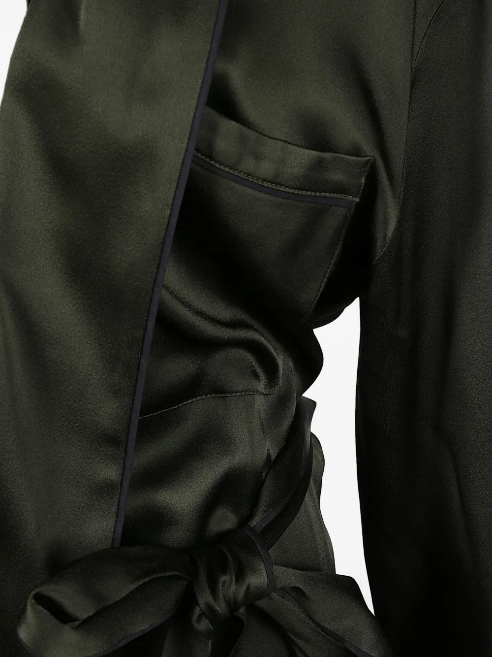Victoria Beckham Pocket Tie Dress In Black