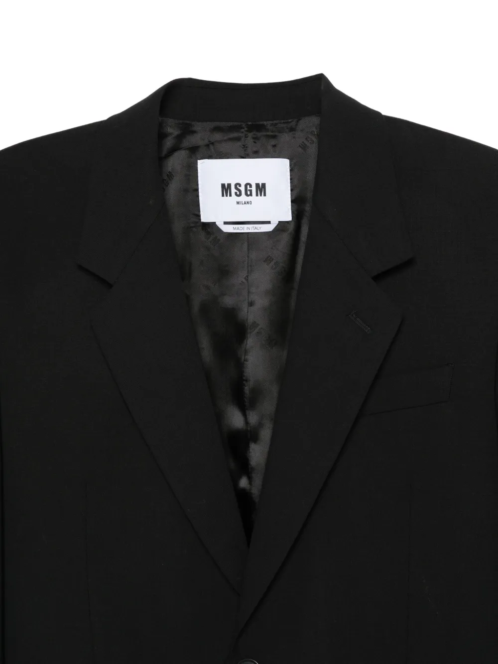 MSGM Blazer met enkele rij knopen Zwart