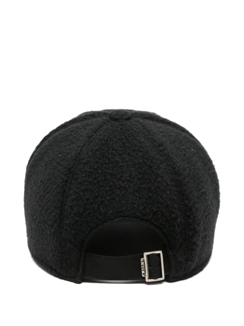 Msgm Logo-embossed Baseball Cap In Black