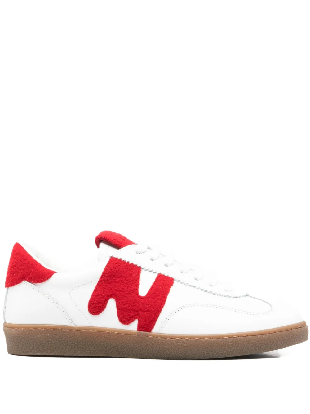 Msgm Leather Sneakers In White