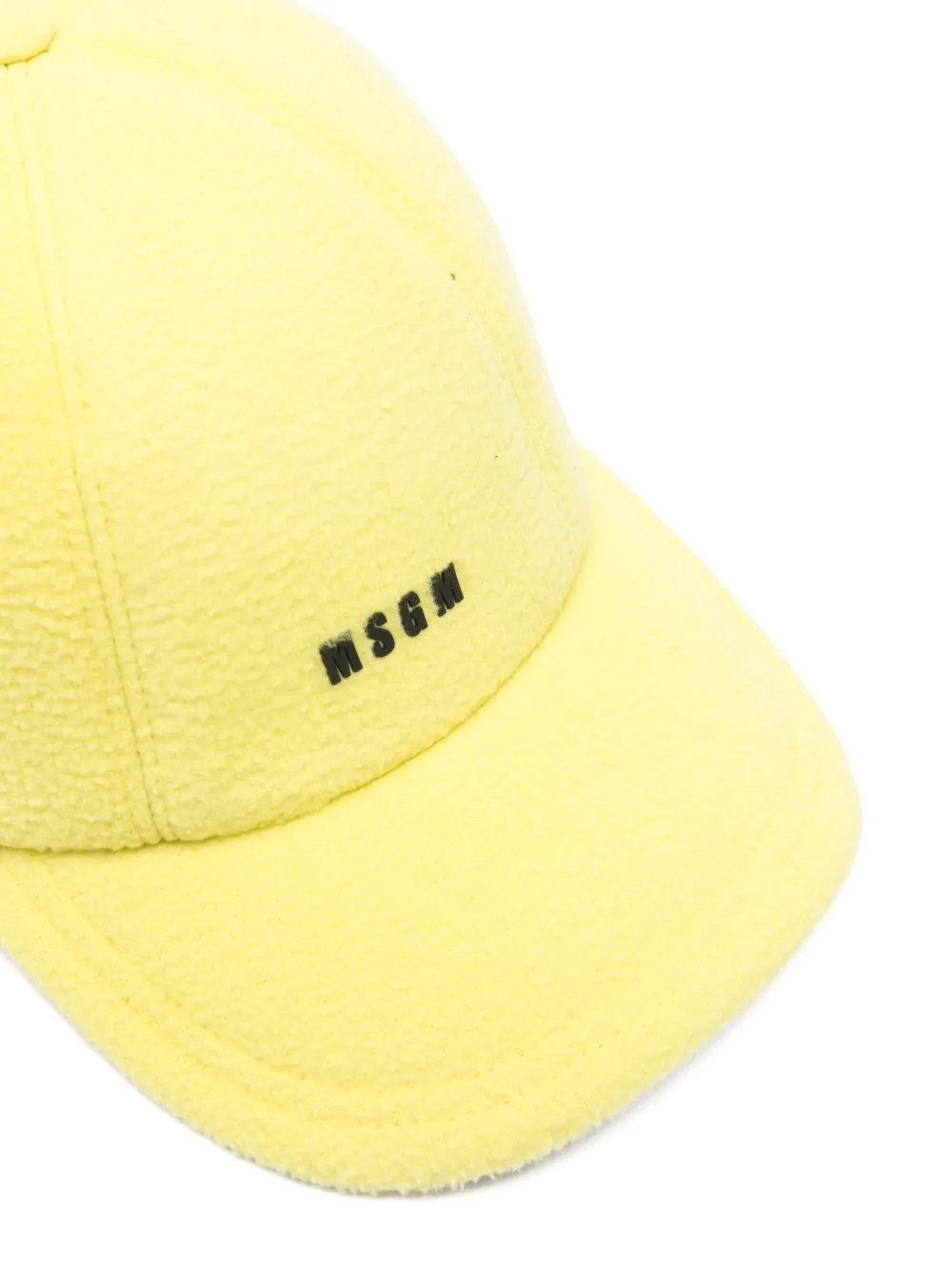 Msgm Logo-embossed Cap In Brown