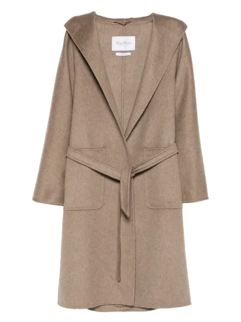Max Mara hooded belted coat