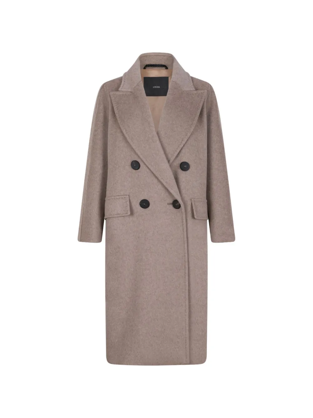 Max Mara belted cashmere coat - Nude