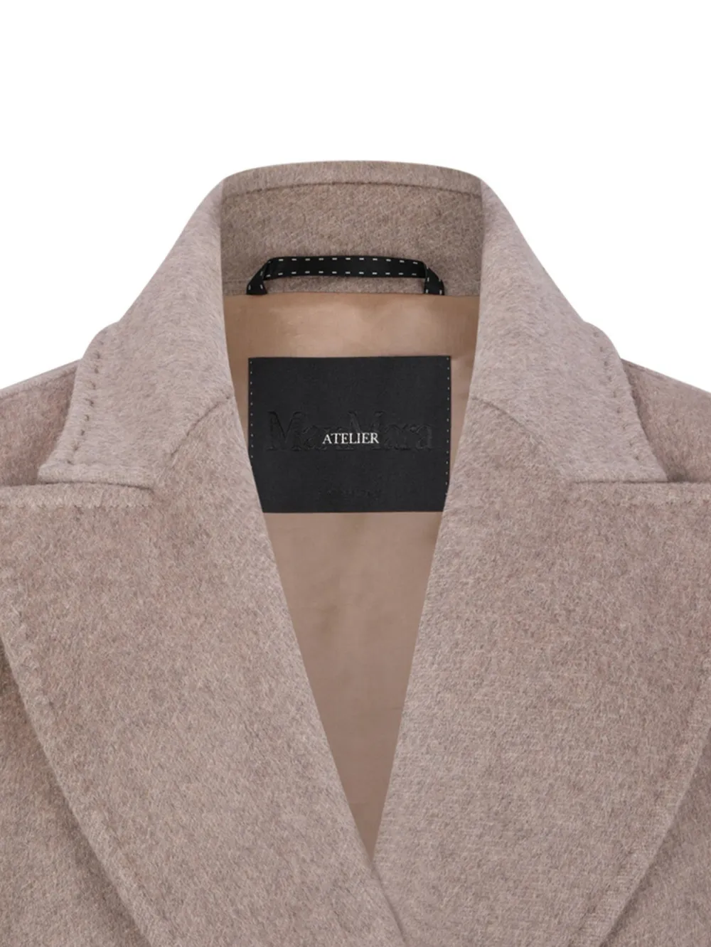 Max Mara Kasjmier jas met dubbele rij knopen Beige