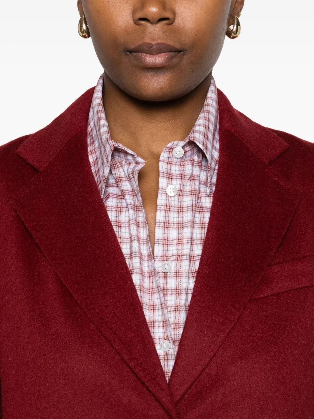 Max Mara Single-breasted Blazer In Red