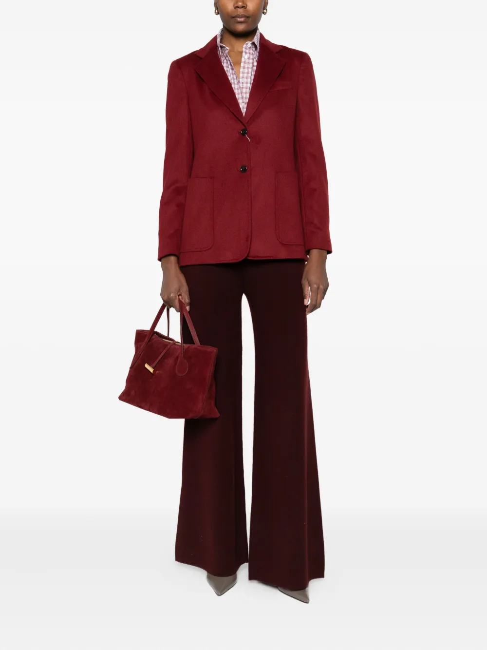 Max Mara Single-breasted Blazer In Red