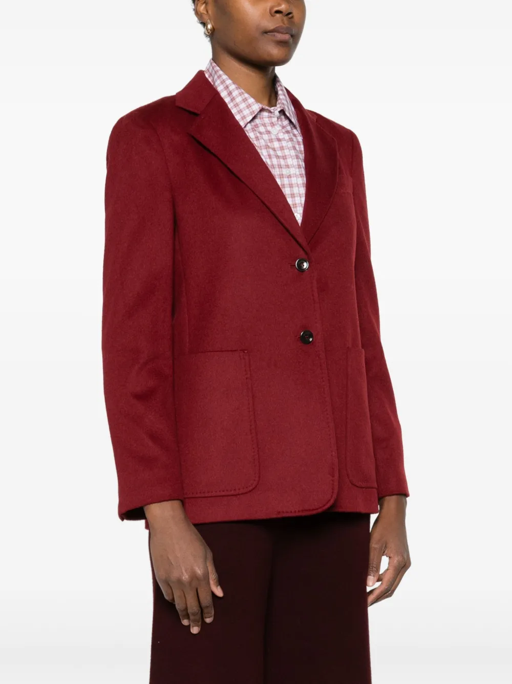 Max Mara Blazer met enkele rij knopen Rood