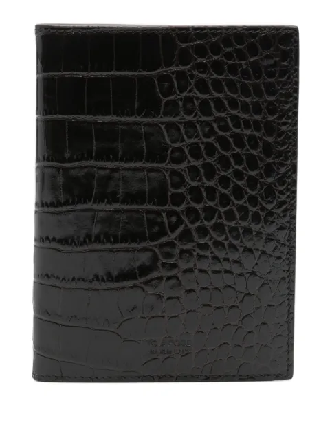 TOM FORD crocodile-effect leather wallet