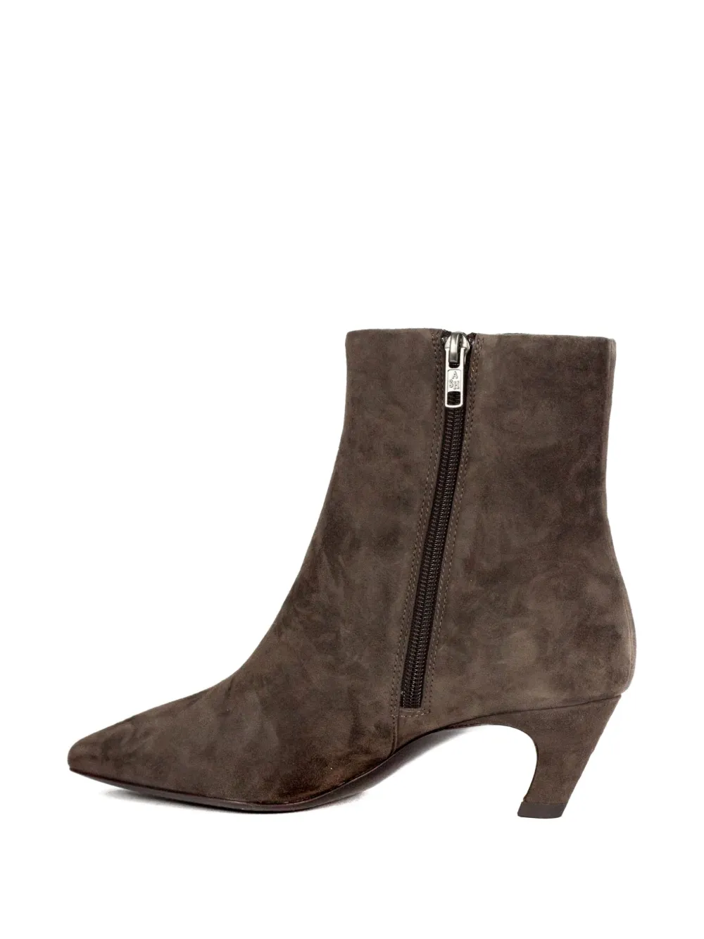 Ash 50mm Vicky Suede Pointed Ankle Boots In Brown