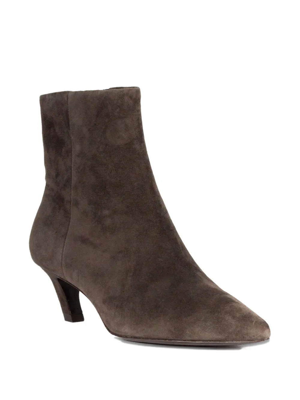 Ash 50mm Vicky Suede Pointed Ankle Boots In Brown