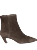 Ash 50mm Vicky suede pointed ankle boots - Brown
