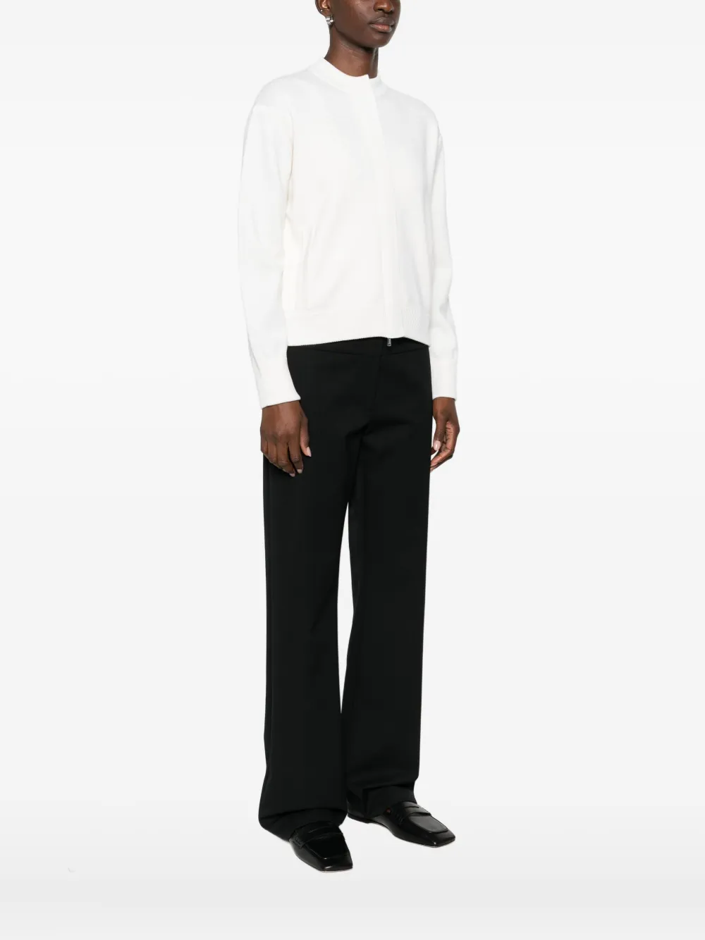 Max Mara Long-sleeved Sweater In White