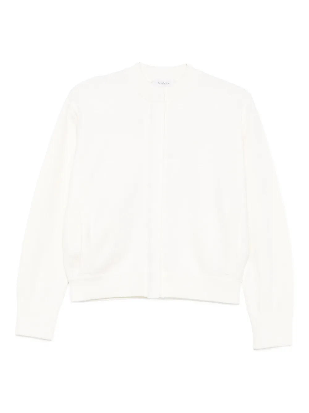 Max Mara Round-neck Cardigan In White