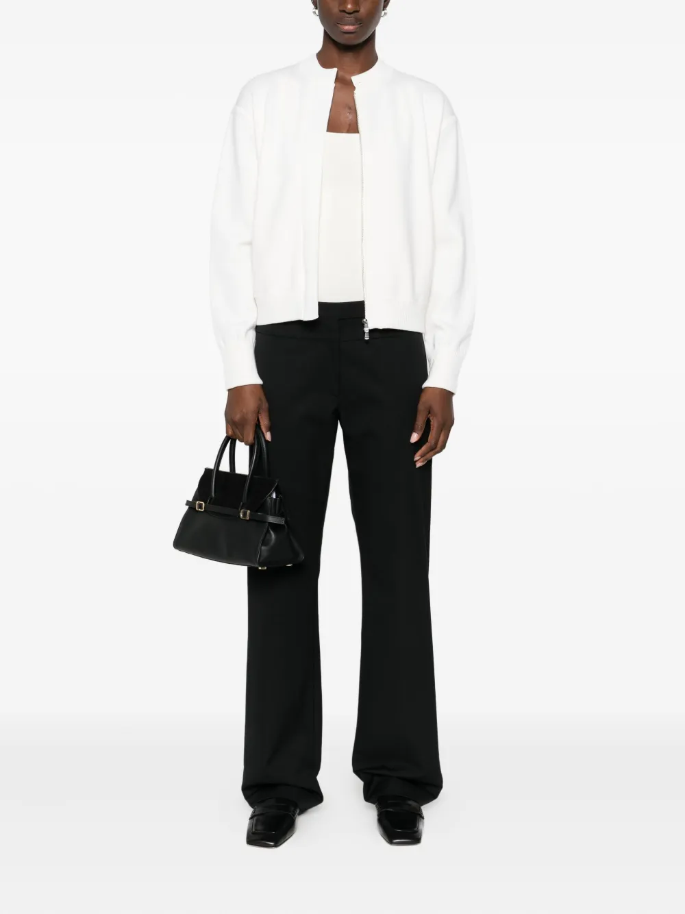 Max Mara Long-sleeved Sweater In White