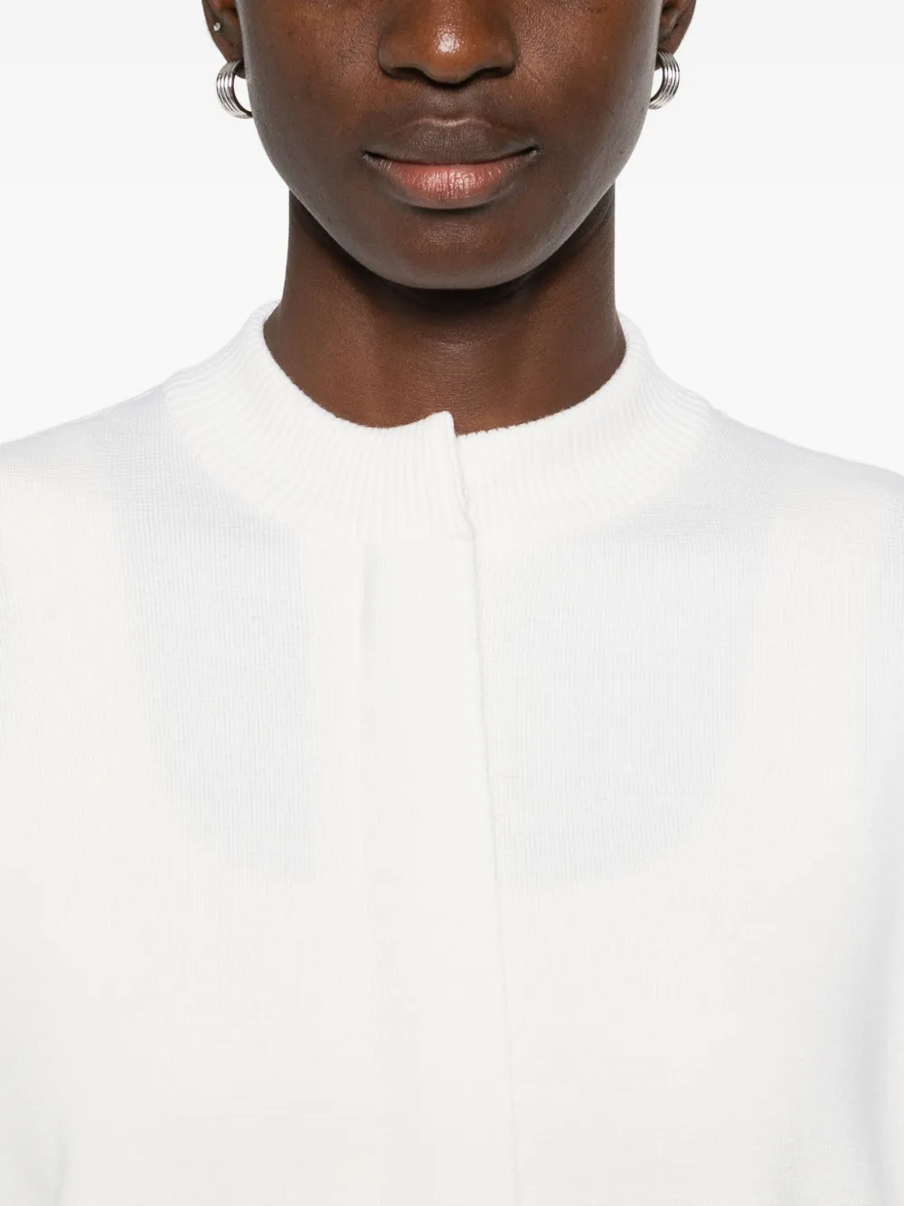 Max Mara Long-sleeved Sweater In White