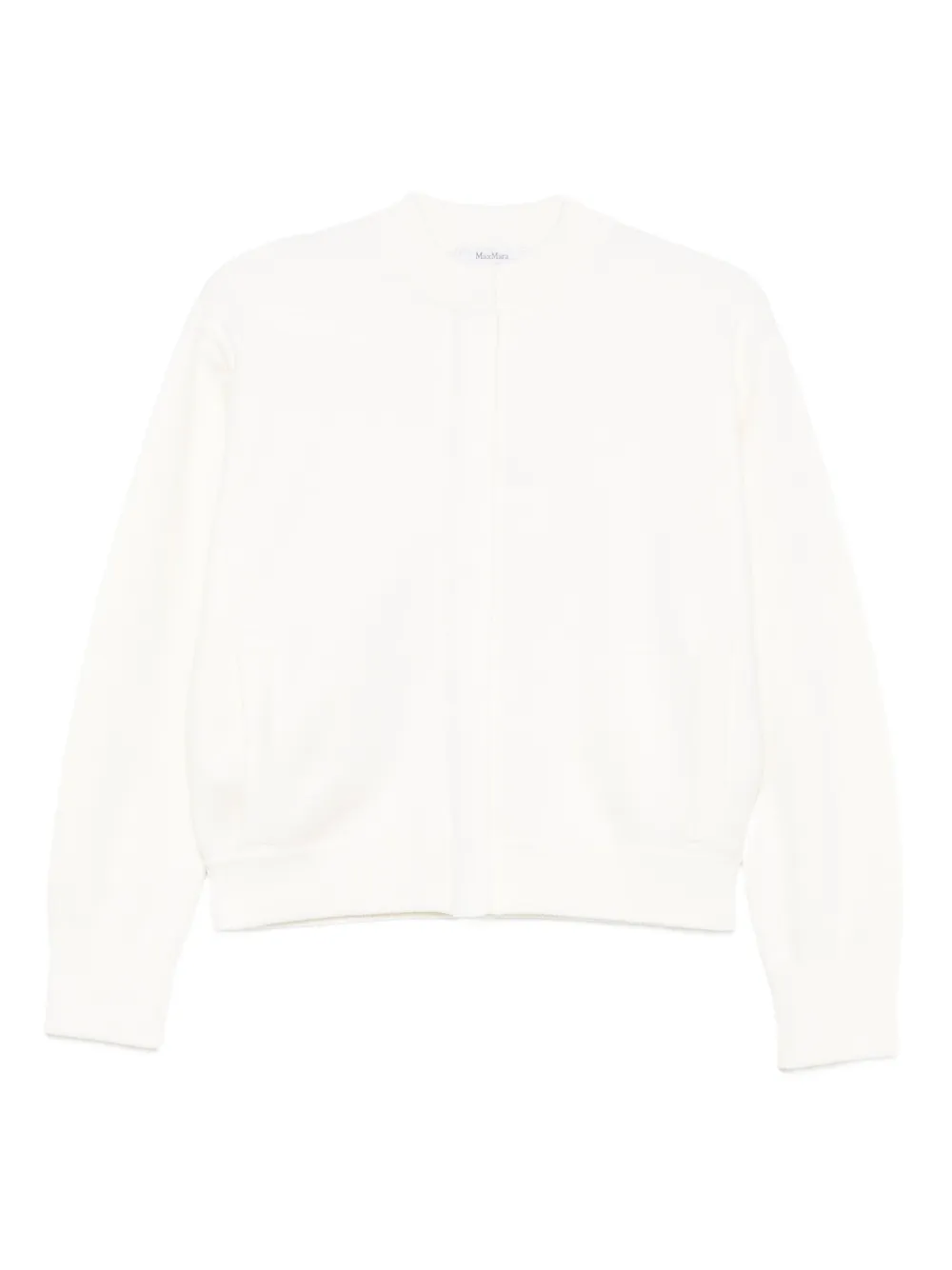 Max Mara ラウンドネック カーディガン - ホワイト Max Mara ラウンドネック カーディガン - ホワイト
