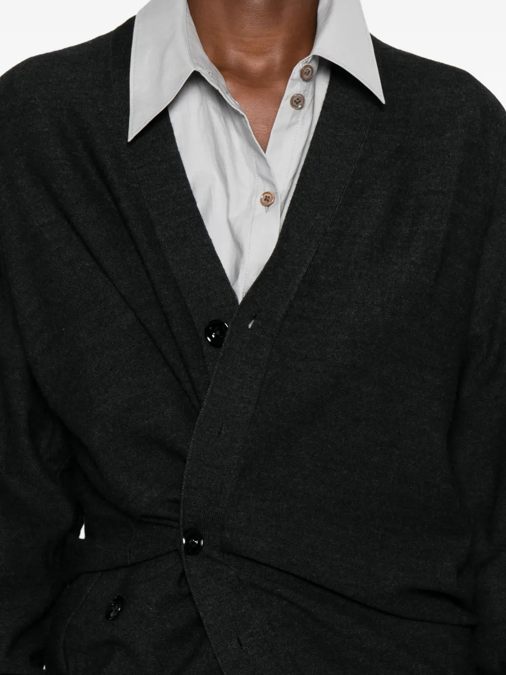 Lemaire Button-down Cardigan In Black