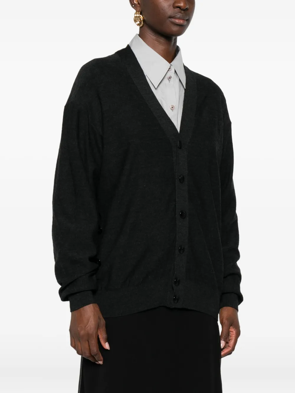 Lemaire Button-down Cardigan In Black