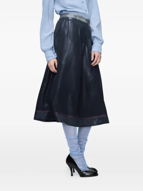 Maison Margiela foil-treated midi skirt