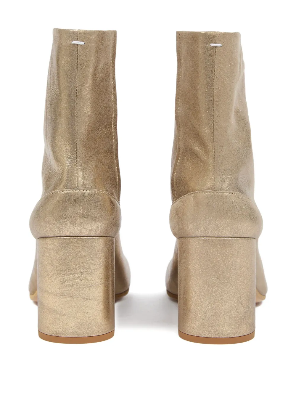 Maison Margiela Tabi Block-heel Ankle Boots In Gold