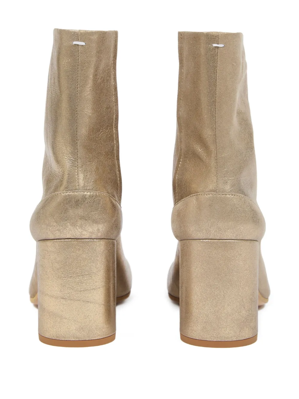 Maison Margiela Tabi enkellaarzen met blokhak Goud