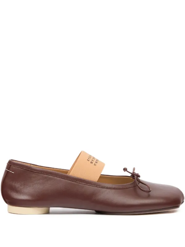 MM6 Maison Margiela Anatomic Numeric フラットシューズ | ブラウン