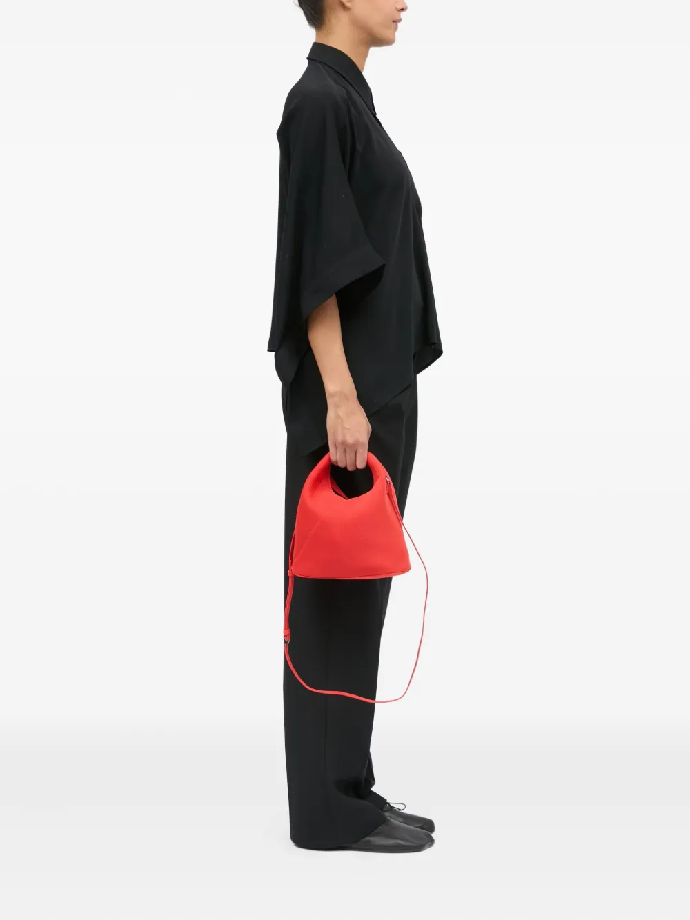  Mm6 Maison Margiela Japanese Mesh Cross Body Bag - Red 
