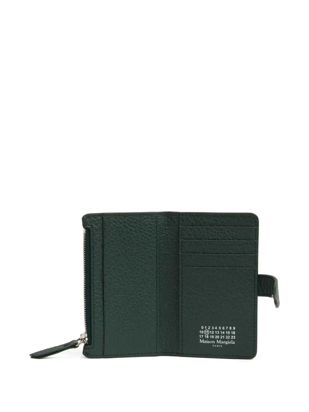 Maison Margiela Four Stitches Zip Wallet In Green