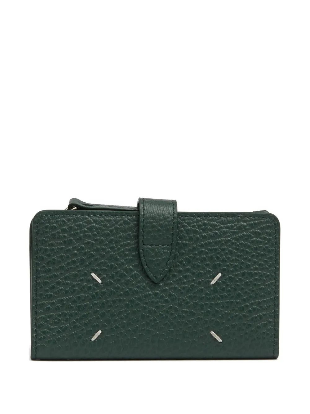 Maison Margiela Four Stitches Zip Wallet In Green