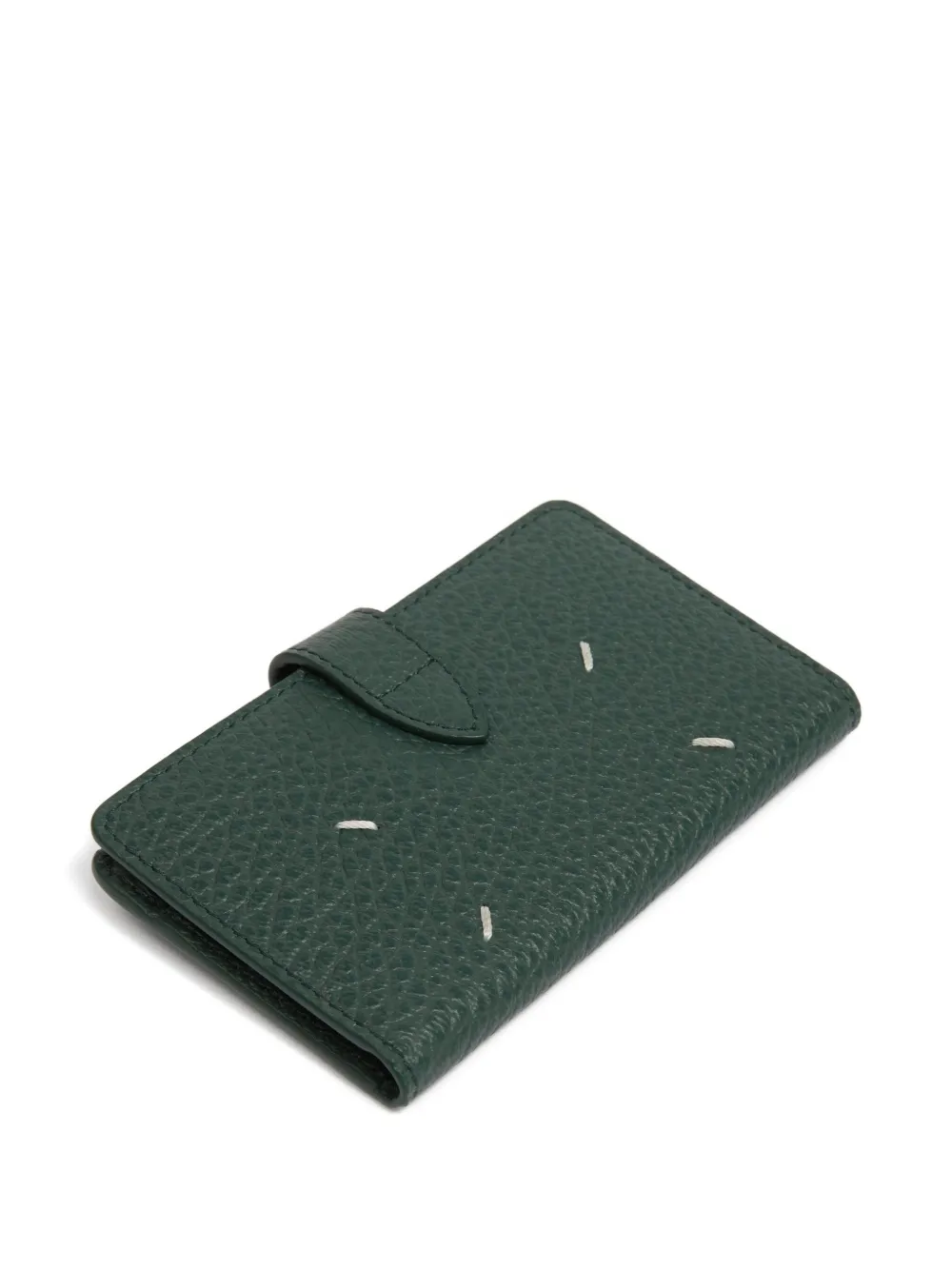 Maison Margiela Four Stitches Zip Wallet In Green