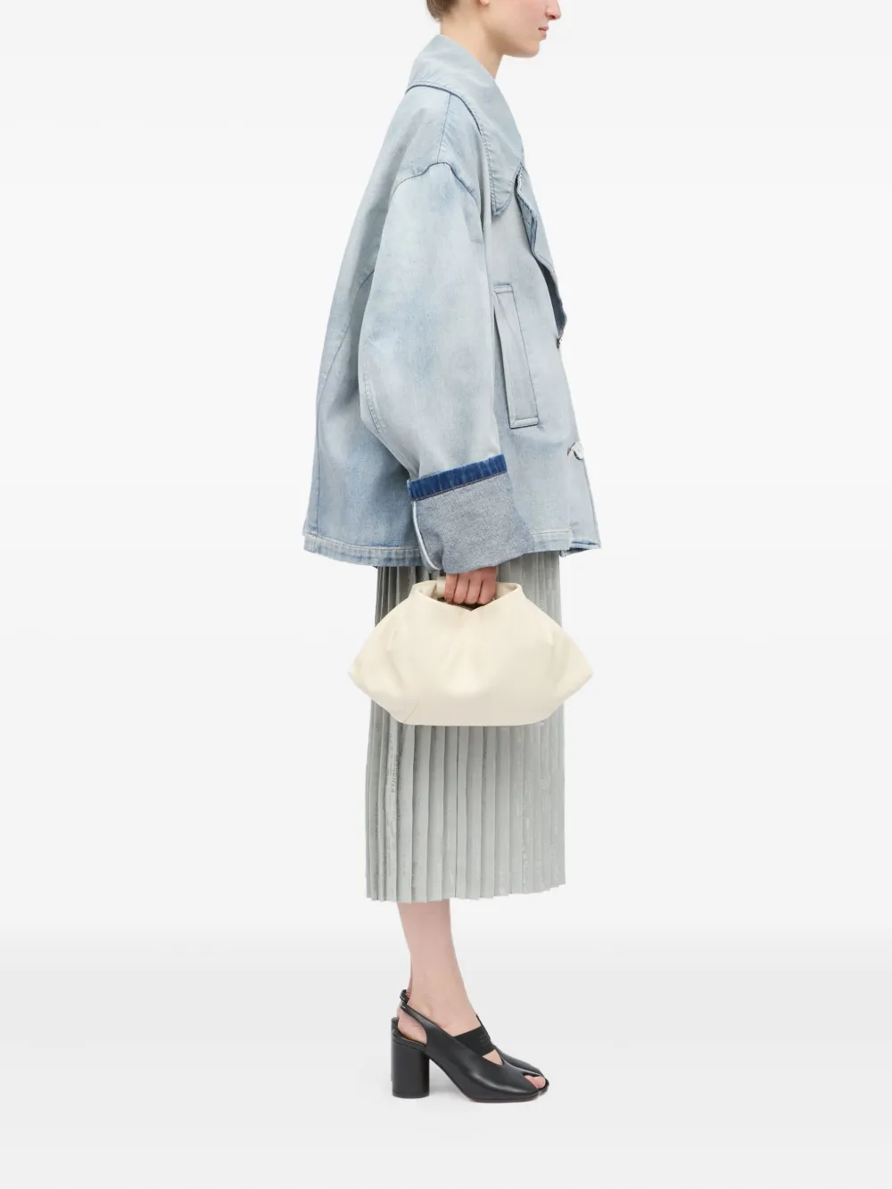 MM6 Maison Margiela Japanese gedrapeerde shopper - Beige