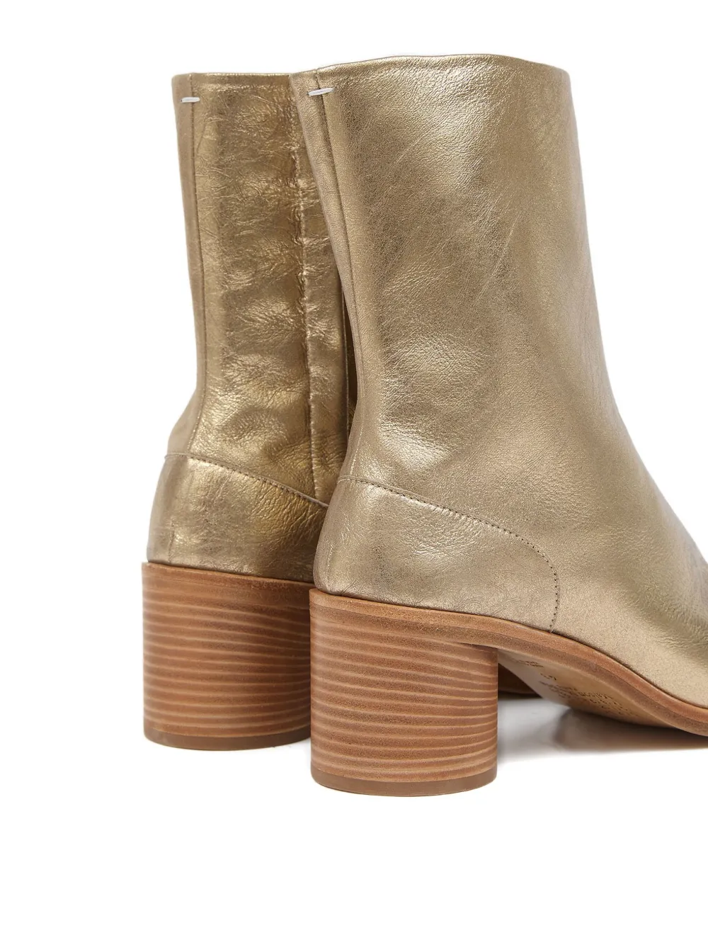 Maison Margiela 60mm Tabi Block-heel Ankle Boots In Gold