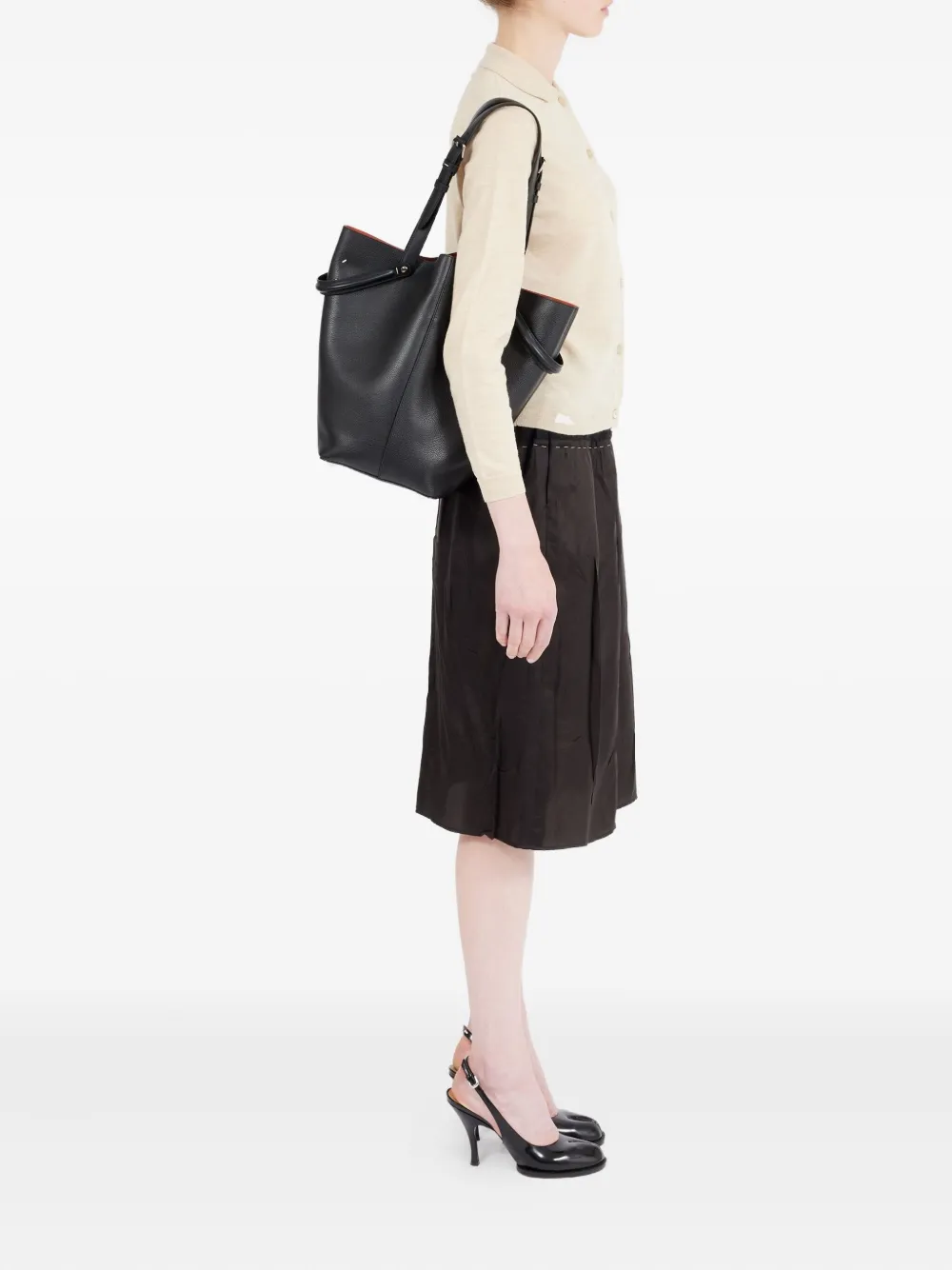 Maison Margiela Mittelgrosser Dress-age Tote Bag In Black