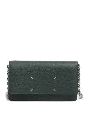 Maison Margiela four-stitch Leather Chain Wallet | Black | FARFETCH