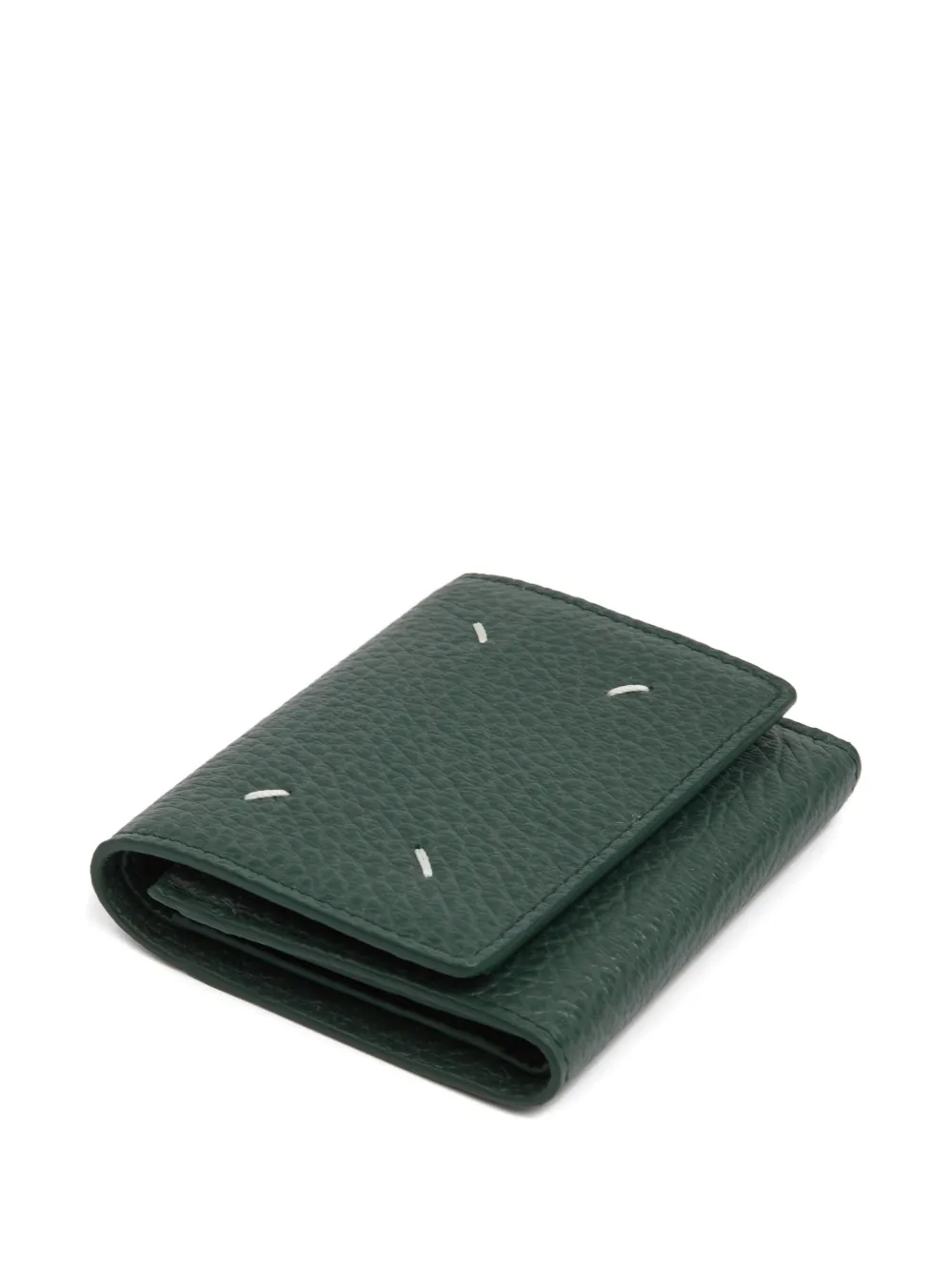 Maison Margiela Four-stitches Wallet In Green