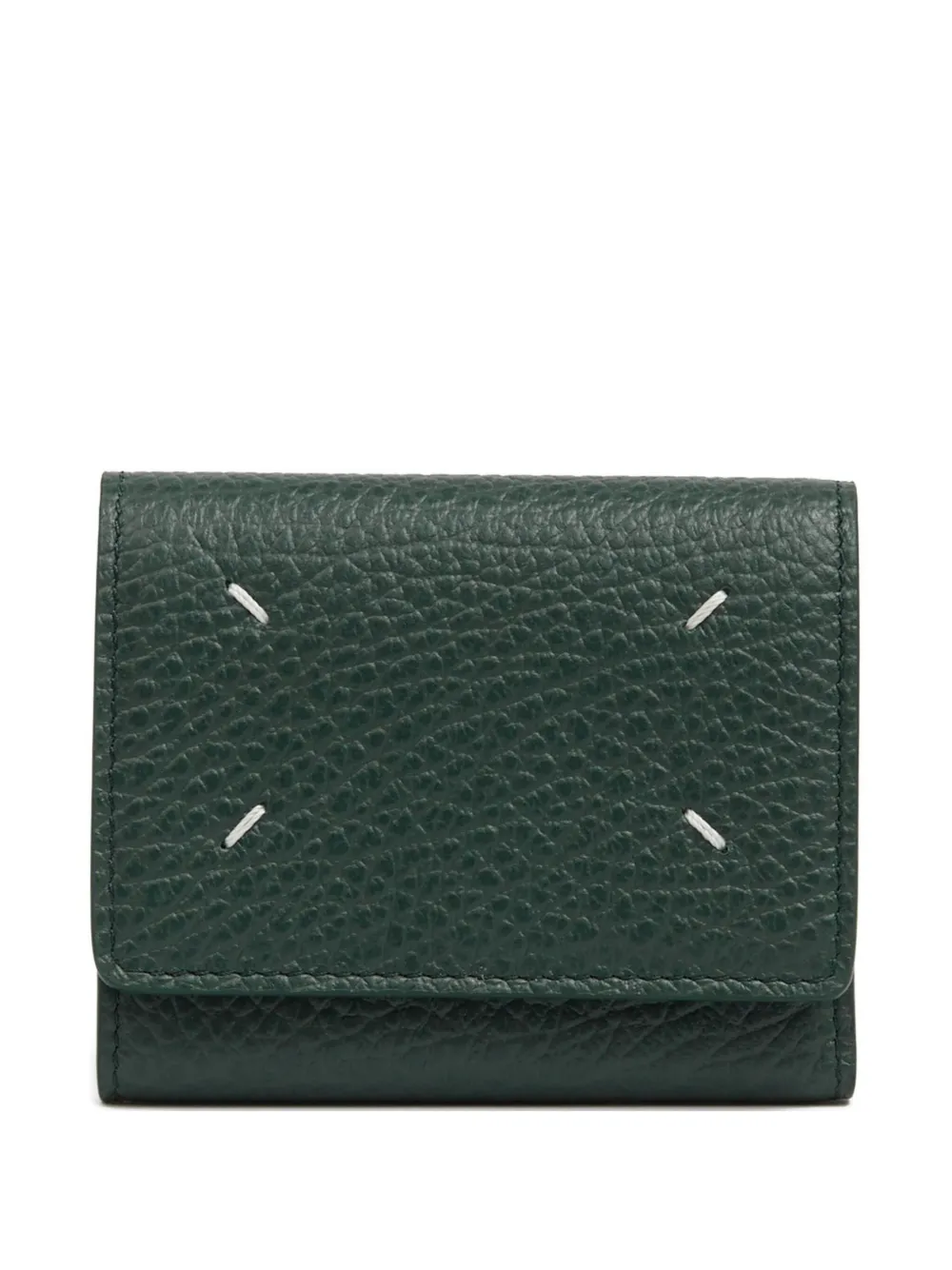 Maison Margiela Four-stitches Wallet In Green