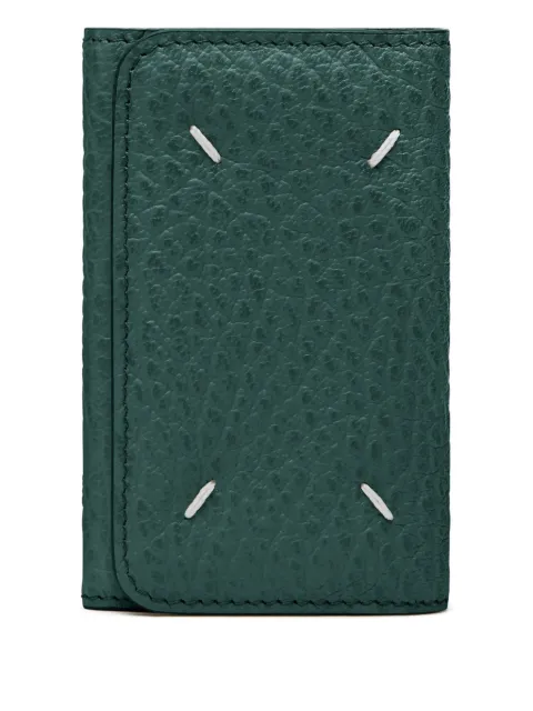 Maison Margiela embossed grainy leather key chain