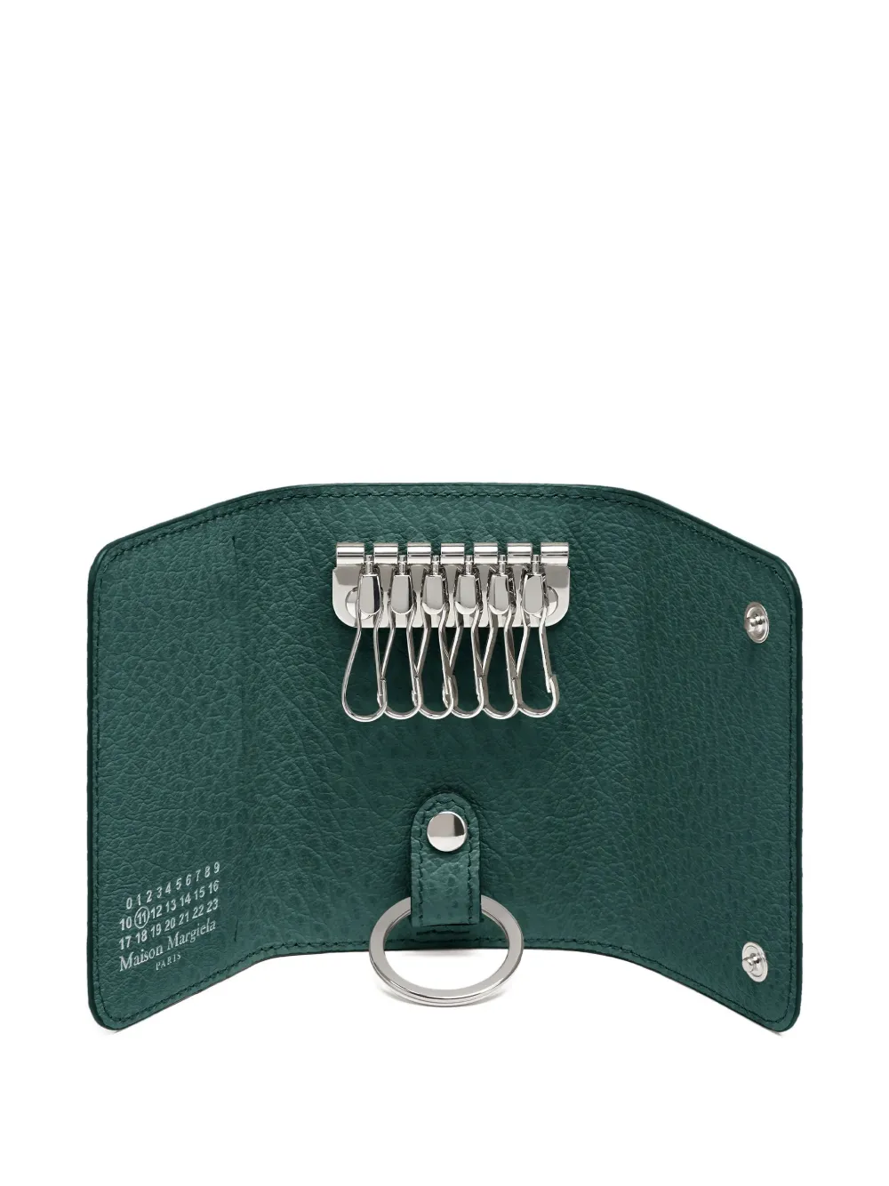 Maison Margiela Sleutelhanger van bewerkt leer met reliëf Groen